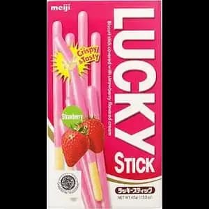 Lucky Sticks Crispy & Tasty Strawberry Flavor - Meiji