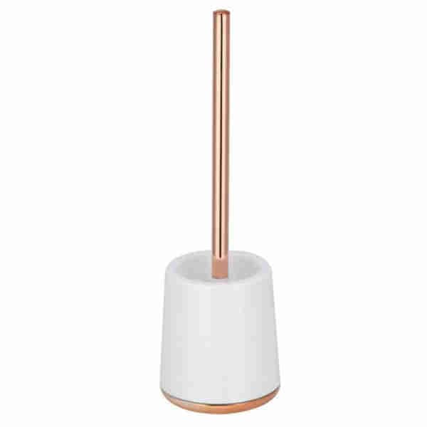 White Toilet Brush Set