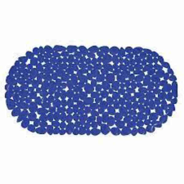 Pebbles Transparent Showermat Dark Blue - Spirella