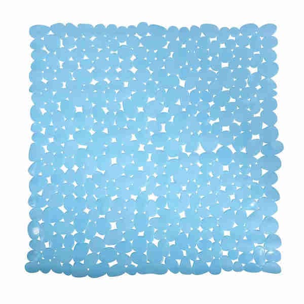 Pebbles Transparent Showermat Blue - Spirella