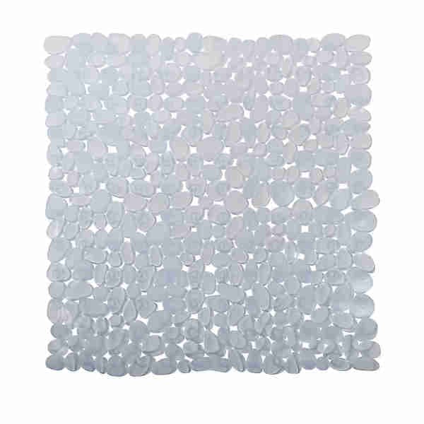 Pebbles Transparent Showermat White - Spirella