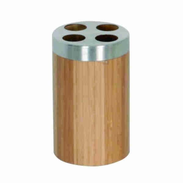 Wood Toothpaste & Toothbrush Holder