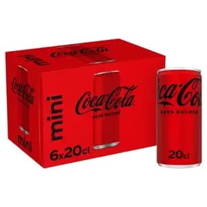 Mini Coca Cola Zero Can 20cl Pack X6 - Coca-Cola
