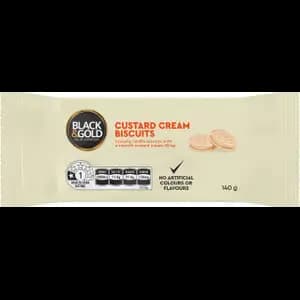 Custard Cream Biscuits - Black & Gold
