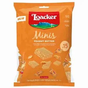 Mini Crispy Wafers with Peanut Butter Cream Filling - Loacker
