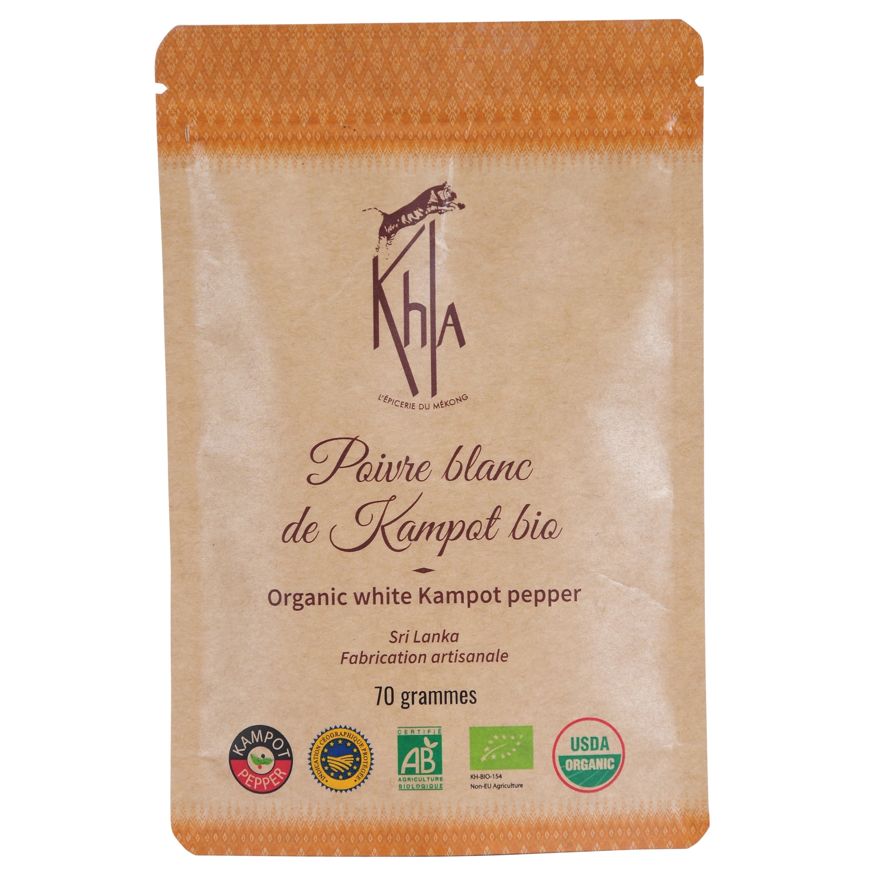 Organic White Kampot Pepper PGI - Khla 1
