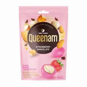 Strawberry Chocolate Coated Almond & Macadamia - Queenam