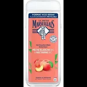 Extra Gentle Shower & Bath Gel Organic White Peach & Organic Nectarine - Le Petit Marseillais