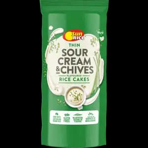 Thin Sour Cream & Chives Rice Cakes Gluten Free - Sunrice