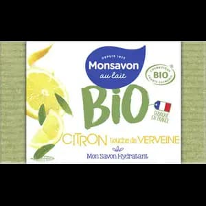 Organic Lemon Touch of Verbena Moisturizing Soap - Monsavon