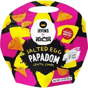 Salted Egg Papadom Lentil Chips - Irvins