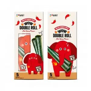 Grilled Seaweed Snack Wow Double Roll Hot Spicy Flavor - Kokiri