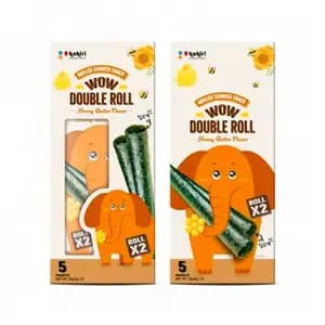 Grilled Seaweed Snack Wow Double Roll Honey Butter Flavor - Kokiri