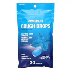 Cough Throat Drops Menthol Eucalyptus - FreeGells