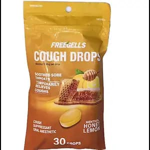 Cough Throat Drops Menthol Eucalyptus - FreeGells