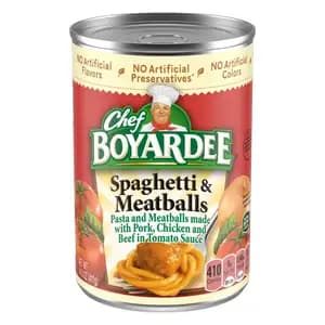Spaghetti & Meatballs in Tomato Sauce - Chef Boyardee