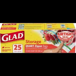 Storage Quart Zipper Bags - Glad