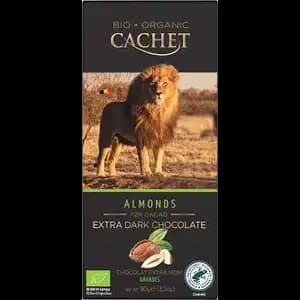 Organic Extra Dark 72% Chocolate Almonds - Cachet