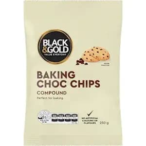 Baking Choc Chips - Black & Gold