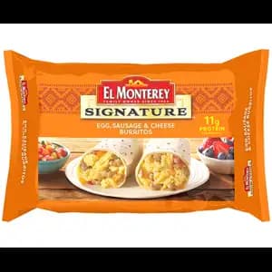 Egg Sausage Cheese Burritos  - El Monterey