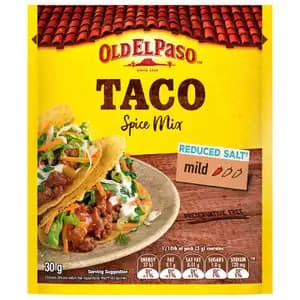 Taco Spice Mix Reduced Salt Mild - Old El Paso