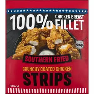 Crunchy Coated Chicken Fried Strips - Iceland