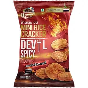Mini Rice Cracker Devil Spicy - Younger Farm