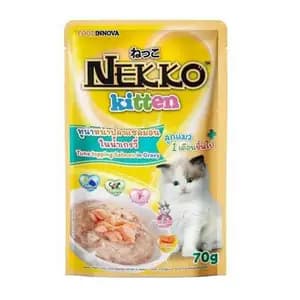 Kitten Tuna Topping Salmon in Gravy - Nekko