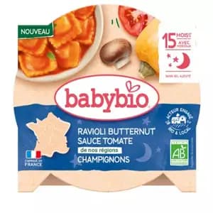 Ravioli, Butternut, Tomato Sace and Mushroom for 18 Months - Babybio