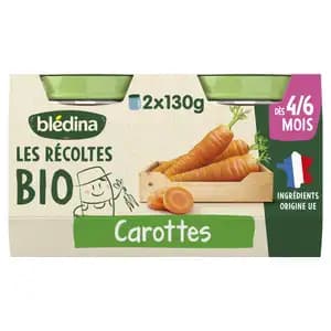 Organic Harvest Carrots No Added Salt from 4/6 Months - Blédina