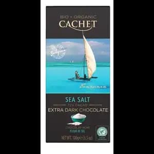 Organic Sea Salt Extra Dark Chocolate 72% - Cachet