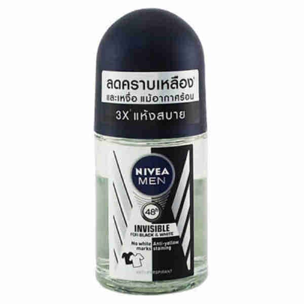 Black & White Invisible Deodorant Roll On 48H - NiveaMen