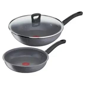 G134S3 - Cook Healthy 3pcs Set (Fry Pan + Wok Pan + Lid) - Tefal