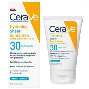 Hydrating Sheer Sunscreen SPF 30 for Face & Body - CeraVe