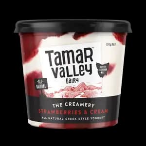 Strawberry & Cream Greek Yogurt - Tamar Valley