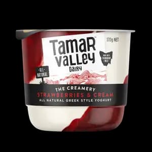 Strawberry & Cream Greek Yogurt - Tamar Valley