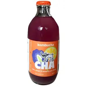 Lime, Ginger, Butterfly Pea Flower Kombucha - Kombocha CHA
