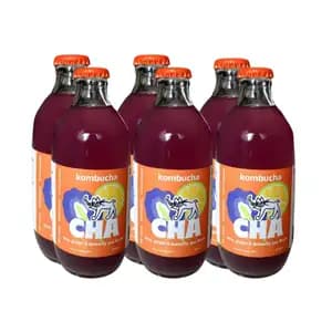 Lime, Ginger, Butterfly Pea Flower Kombucha Pack of 6 - Kombocha CHA