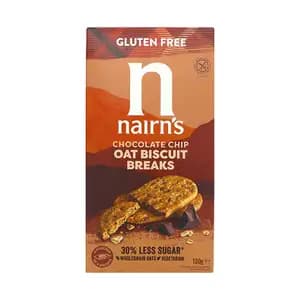 Gluten Free Chocolate Chips Oat Biscuit 30% Less Sugar - Nairn's
