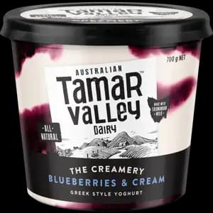 Blueberries & Cream Greek Yogurt - Tamar Valley