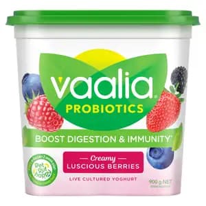Creamy Luscious Berries Probiotic Yogurt - Vaalia