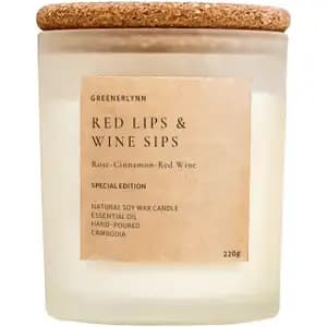 Red Lips & Wine Sips Candle - Special Edition - Greenerlynn