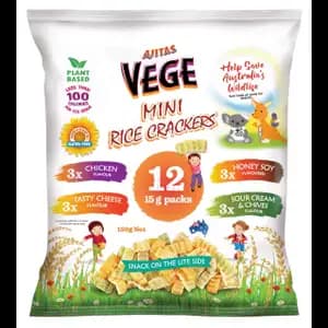 Vegan Mini Rice Crackers Mixed Flavor - Vege