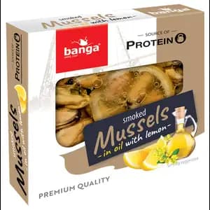 Smoked Mussels in Oil with Lemon - Banga