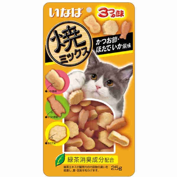 Tuna and Chicken Fillet with Dried Bonito Scallop and Squid Flavor - Inaba Foods