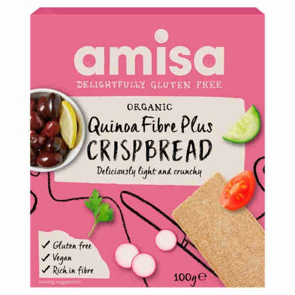Vegan Gluten Free Organic Quinoa Fiber Plus Crispbread