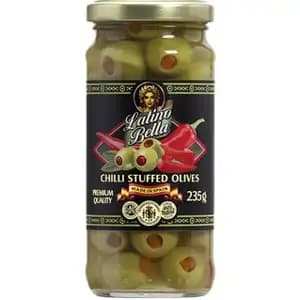 Chili Stuffed Olives - Latino Bella