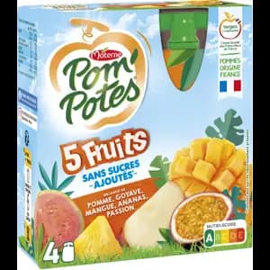5 Yellow Fruits No Sugar Added - Pom'Potes