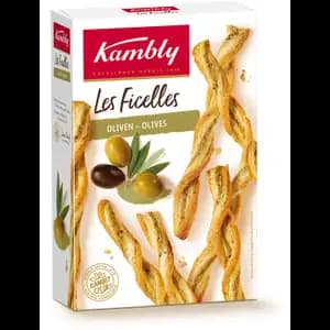 Ficelles with Black and Green Olive - Kambly