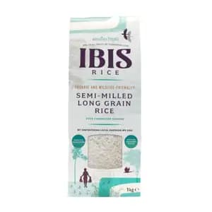 Organic Semi-Milled Long Grain Rice 1Kg - Ibis Rice